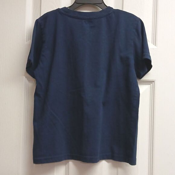 🩷CHAMPION Boys Size 7 Tshirt, Navy - Picture 4 of 7